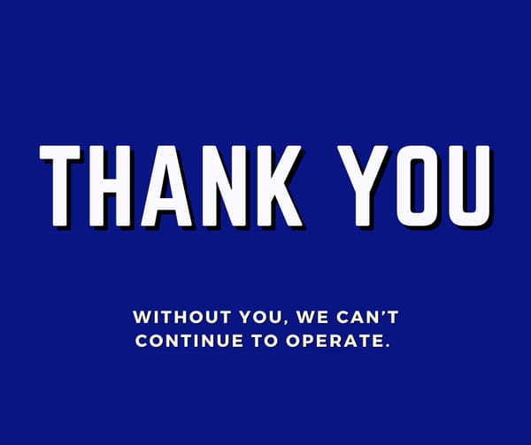 Thank You for Supporting Our Mission To Keep Local News Alive